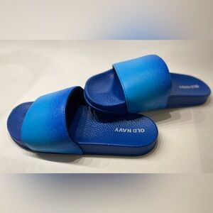 Old Navy Boys Blue Pool Slide Sandals - Size 1-2